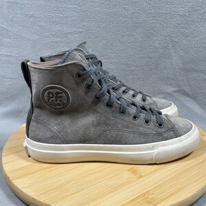 PF Flyers All American Shoes Women's Size 7 Mens 5.5 Gray Suede Hightop Sneakers